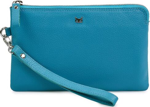 محفظة معصم للنساء المحفظة والجلد الحقيقي لعملات مفاتيح المحمول مع فتحات بطاقة الائتمان في صندوق الهدايا (جمشت نابا) in Kuwait