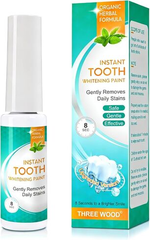 طلاء تبييض الأسنان الفوري - تركيبة محمولة بالفرشاة للحصول على ابتسامة أكثر إشراقًا ولطيفة وسهلة الاستخدام. in Kuwait