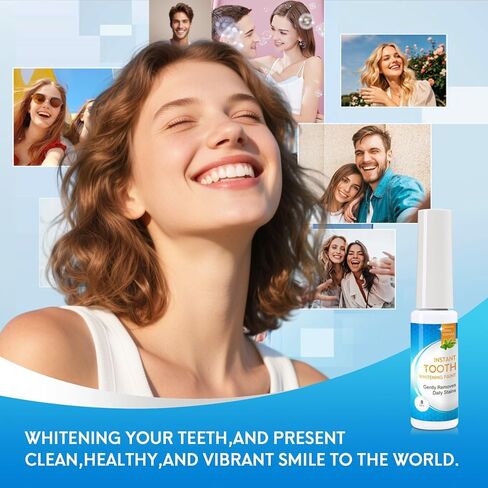 طلاء تبييض الأسنان الفوري - تركيبة محمولة بالفرشاة للحصول على ابتسامة أكثر إشراقًا ولطيفة وسهلة الاستخدام. in Kuwait