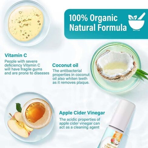 طلاء الأسنان، طلاء الأسنان الفوري لتبييض الأسنان | سريع وسهل، سطوع طويل الأمد، تركيبة آمنة ولطيفة | استعد ابتسامتك الواثقة in Kuwait