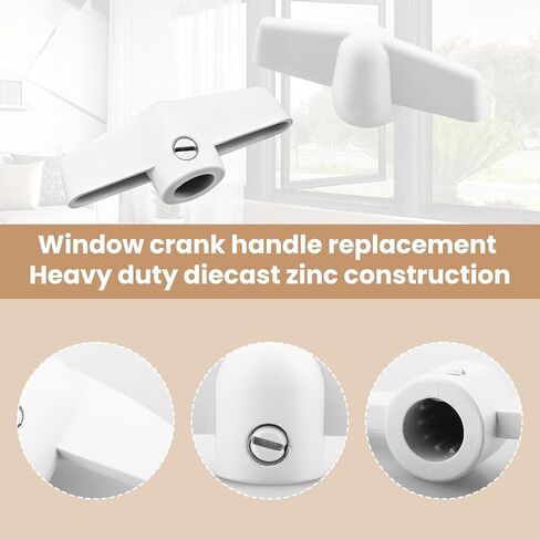 مقبض كرنك نافذة تي شيرت SK929T لكرنك نافذة أندرسن، 11/32 بوصة، مقبض على شكل حرف T لباب أندرسن/نافذة المظلة من عام 1966 إلى الوقت الحاضر (4 عبوات) in Kuwait