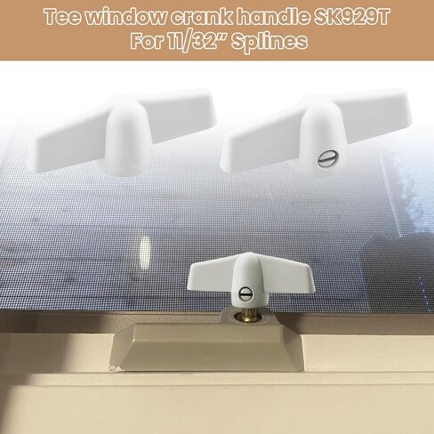 مقبض كرنك نافذة تي شيرت SK929T لكرنك نافذة أندرسن، 11/32 بوصة، مقبض على شكل حرف T لباب أندرسن/نافذة المظلة من عام 1966 إلى الوقت الحاضر (4 عبوات) in Kuwait