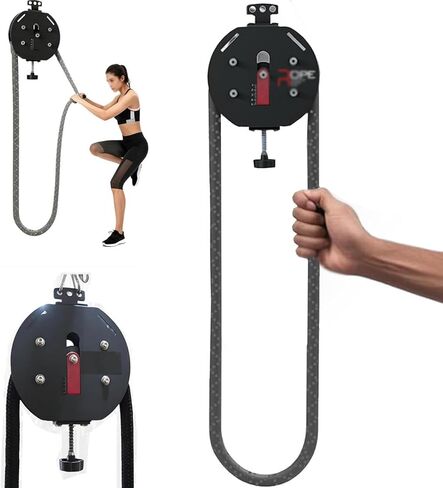 Endless Rope Trainer, Pulley Rope Trainer, Resistance Training Machine, Home Gym Strength Trainer with Adjustable Resista for Full Upper Body Workout At Home(Red) in Saudi Arabia