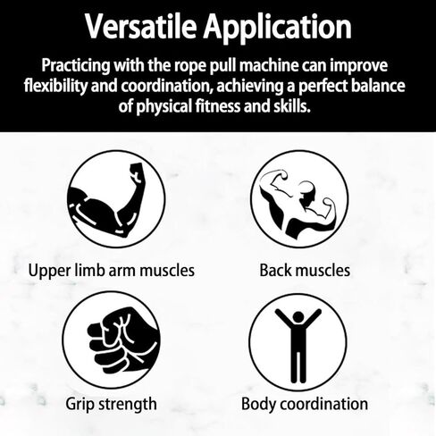 Endless Rope Trainer, Pulley Rope Trainer, Resistance Training Machine, Home Gym Strength Trainer with Adjustable Resista for Full Upper Body Workout At Home(Red) in Saudi Arabia