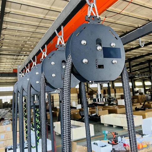 Endless Rope Trainer, Pulley Rope Trainer, Resistance Training Machine, Home Gym Strength Trainer with Adjustable Resista for Full Upper Body Workout At Home(Red) in Saudi Arabia