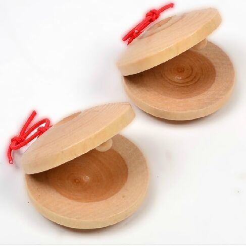 صنجات خشبية، أداة إيقاعية - صنجات أصابع اليد، صنجات خشبية للفصل الدراسي DIY آلة موسيقية إيقاعية موسيقية 4 قطع in Kuwait