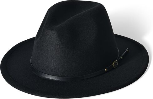 Wide Brim Fedora Hats for Women & Men Two Tone Felt Hat Gradient Dress Hat in Kuwait