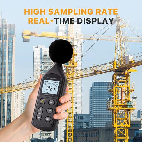 DB-01 Decibel Meter, Professional Sound Decibel Meter with A/C Weighting, Fast/Slow Response, 30-130dB Range,for Home, Office, Factory, Noisy Neighbors in Saudi Arabia
