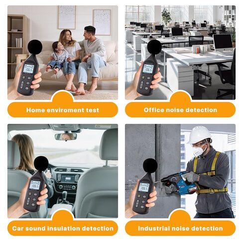 DB-01 Decibel Meter, Professional Sound Decibel Meter with A/C Weighting, Fast/Slow Response, 30-130dB Range,for Home, Office, Factory, Noisy Neighbors in Saudi Arabia