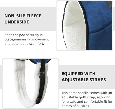 Bareback Pad for Horses, Horse Saddle Pad with Adjustable Girth,Shock-Absorbing Bareback Saddle Pad,Riding Pad for Horse Riders. in Saudi Arabia