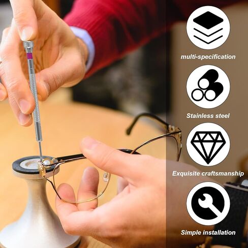 Micro Screw Repair Kit 500pcs - M1.2/M1.4/M2 Self-Tapping Tiny Screws for Eyeglasses, Watches, Electronics & Laptop Repair - Precision Mini Screwdriver Set in Kuwait