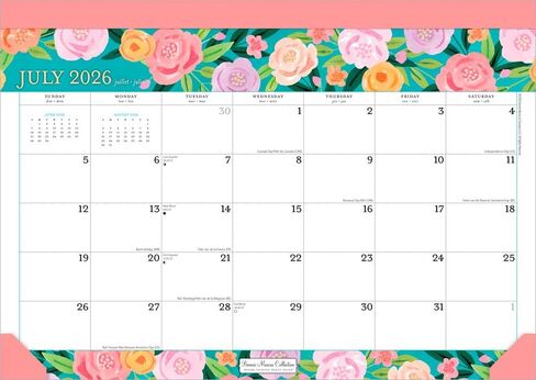 Busy Bees | 2026 14 x 10 Inch 18 Months Monthly Desk Pad Calendar | July 2025 - December 2026 | Plato | Planning Stationery in Kuwait
