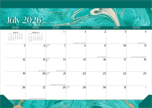 Busy Bees | 2026 14 x 10 Inch 18 Months Monthly Desk Pad Calendar | July 2025 - December 2026 | Plato | Planning Stationery in Kuwait
