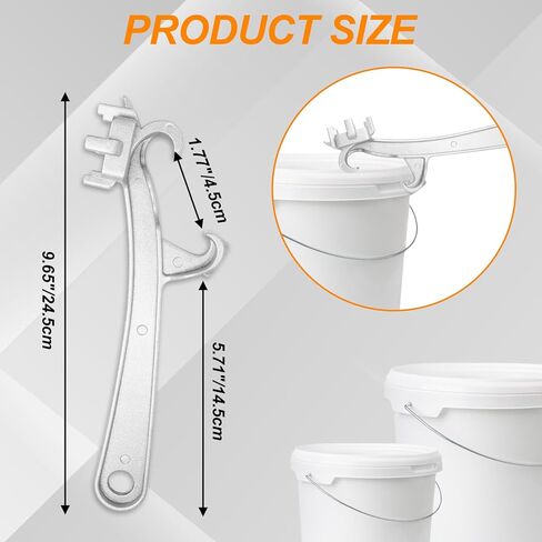 Bucket Opener Tool 5 Gallon 3-in-1 Bung Wrench, Aluminum Drum Wrench Bucket Lid Opener for Pail Paint Can Barrel in Saudi Arabia