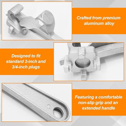 Bucket Opener Tool 5 Gallon 3-in-1 Bung Wrench, Aluminum Drum Wrench Bucket Lid Opener for Pail Paint Can Barrel in Saudi Arabia