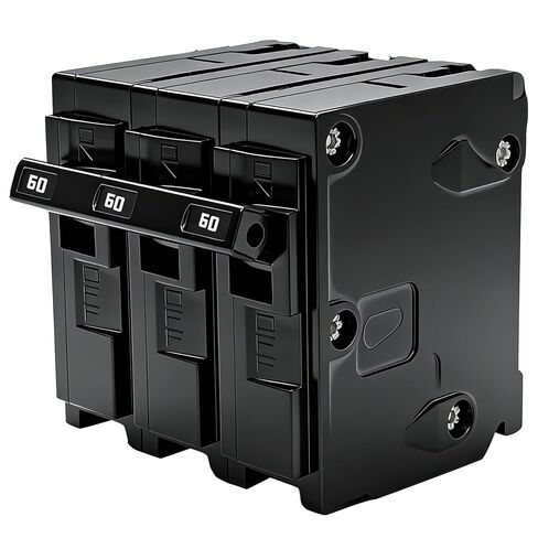 Q360 Circuit Breaker, 3 Pole 60-Amp, 120/240v, Fit for Siemens Type EQ, EQL, SEQ, EQG, PL and ES Series loadcentres.Plug-in Standard Circuit Breaker,Thermal Magnetic Protection. in Kuwait