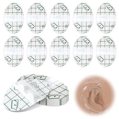 100 Pcs Clear Waterproof Ear Stickers, Disposable Ear Protectors, Covers for Swimming, 2.1x3.2 Inches for Bathing Swimming Shower Surfing Snorkeling and More in Kuwait