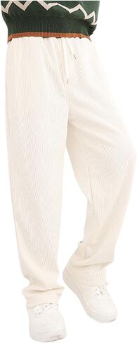 Boys Golf Pants Loose Casual School Uniform Pant Straight Leg Sweatpants Open Bottom with Pockets Outdoor Playwear 2026 in Saudi Arabia