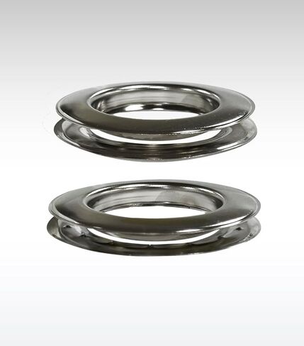 Micron Round #15 Brass Curtain Grommets and Teeth Washers, Heavy Duty, Reliable, Durable, Nickel Plated 51 mm (2") (100 Pcs Set) in Kuwait