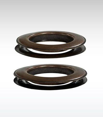 حلقات ستائر نحاسية مستديرة رقم 15 من ميكرون وغسالات عادية، شديدة التحمل، موثوقة، متينة، مطلية بالبرونز 51 مم (2 بوصة) (مجموعة 100 قطعة) in Kuwait