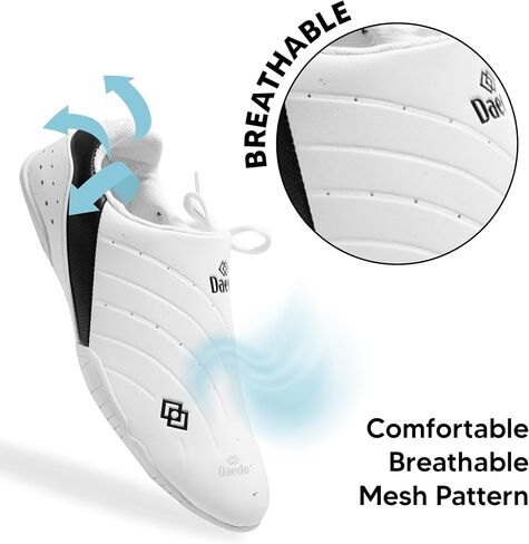 Daedo Taekwondo Shoes “KIX" - Microfiber Outer Layer, Rubber Outsole, Lightweight and Elastic Design for Comfortable Taekwondo Training in Kuwait