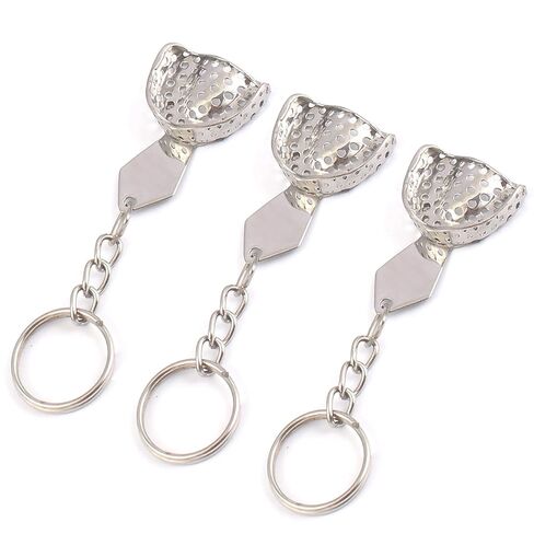 Set of 3 Dental Impression Tray Perforated Key Chain A+ Quality in Saudi Arabia