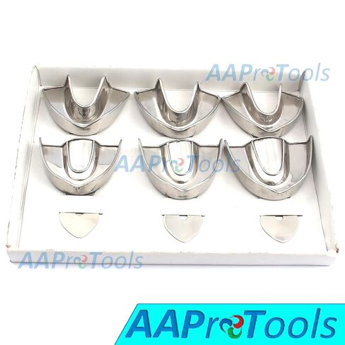 Set of 2 Dental Impression Trays Baby Set of 6 PCS Solid Dental Instruments A+ Quality in Saudi Arabia
