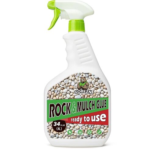 غراء المهاد للمناظر الطبيعية مع البخاخ 68oz، الغراء الصخري للمناظر الطبيعية، رذاذ المناظر الطبيعية للصخور والحصى والحصى والخشب واللحاء، جاهز للاستخدام، طويل الأمد، مضاد للانسداد، حديقة وساحة in Kuwait
