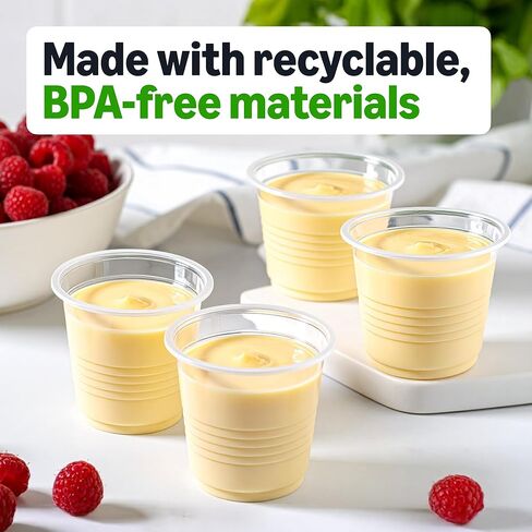 Amazon Basics Mini Disposable Clear Plastic Cups, 3oz, 100 Count in Kuwait