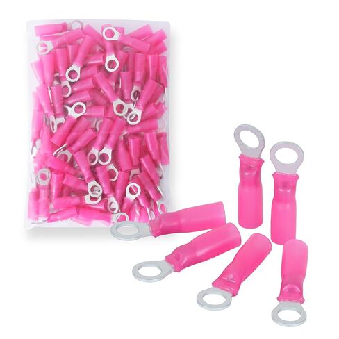 25PCS Ring Terminals 12-10 AWG 3/8 Inch Stud Tinned Copper Insulated Crimp Connectors UL Certified Wire Lugs Rated 600V 221°F in Saudi Arabia