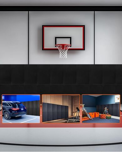 VEVOR Gym Wall Padding, Tear-Resistant Wall Mat, Removable 2" Thick Foam High Density Basketball Court Wall-Mounted Padding, Durable Waterproof Protective Pad for Gym Garage Basement in Saudi Arabia