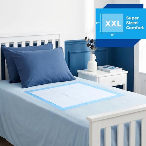 Super Absorbent Disposable Underpads - XXL (30" x 36") Leakproof Bed Pads | Quick-Dry, Ultra Thick for Heavy Incontinence | Chux Pads for Adults, Seniors, Kids, Baby & Pets - 50 Pack in Kuwait