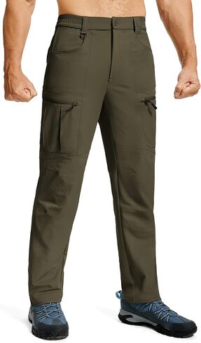 Men's Hiking Pants Lightweight Stretch Cargo Work Pants for Men Waterproof 6 Pockets Travel Fishing Pants in Saudi Arabia