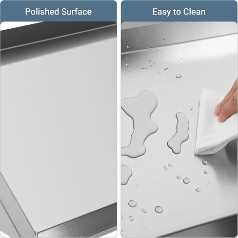 Stainless Steel Shelf 12" x 24", 210LBS Wall Mounted Commercial Stainless Steel Shelving, Stable Stainless Wall Shelf for Kitchen, Bar, Restaurant and Garage in Kuwait