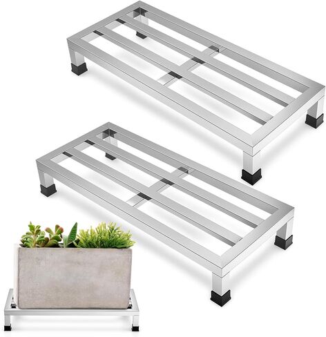 2 Pack Dunnage Rack 23.6" Long x 15.8" Wide, 4" Height Stainless Steel Dunnage Rack 1000 lbs Capacity Storage Commercial Food Service Storage in Restaurant Kitchens Shop in Saudi Arabia
