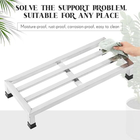 2 Pack Dunnage Rack 23.6" Long x 15.8" Wide, 4" Height Stainless Steel Dunnage Rack 1000 lbs Capacity Storage Commercial Food Service Storage in Restaurant Kitchens Shop in Saudi Arabia
