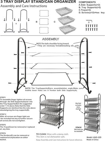رف عرض حلوى قابل للتكديس مع الروطان | منظم حلوى قابل للتكديس | رف للوجبات الخفيفة متعدد الوظائف ورف للرقائق | حل عرض مثالي للمتاجر (بني، كبير) in Kuwait