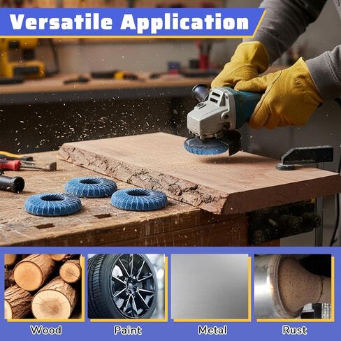 15PCS Die Grinder Sanding Disc 2 Inch Roll Lock Rapid Replacement Sanding Discs Flat Flap Discs with 1/4" Holder, 40 60 80 120Grit for Wood Metal Sand ing, Rust Removal, Grinding and Finishing in Saudi Arabia