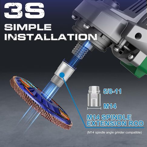 أقراص ASPRO ذات القلاب 4 1/2 لمطحنة الزوايا، قرص قلاب T29 40 حبيبة، 4-1/2 بوصة × 7/8 بوصة عجلة طحن كاشطة زركونيا عالية الكثافة وقرص صنفرة، قرص قلاب 4.5 للمعادن والخشب والفولاذ المقاوم للصدأ (10 عبوات) in Kuwait