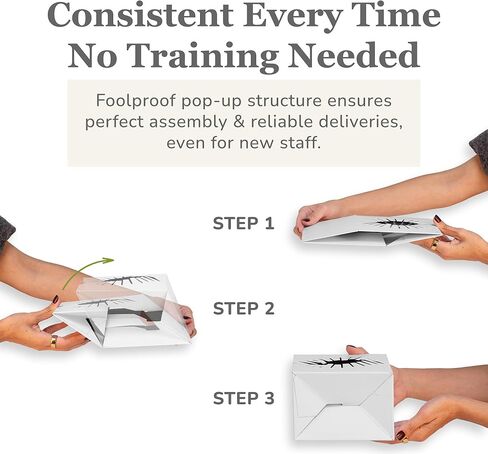 Flower Transportation Box - 25 Pack 6 x 6 x 4.1 Inch, Flower Boxes for Arrangements, Quick Pop & Lock Setup, Made from Recycled Cardboard, Fits 2"-6" Vases in Kuwait