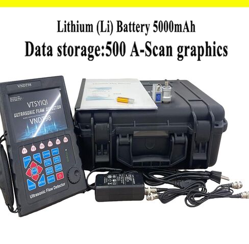Ultrasonic Flaw Detector Flaw Detection Tools with Range 0 to 10000mm Automated Calibration Frequency Range 0.2 to 20MHz IP65 Standard Data Storage 500 Channels USB PC Software Color Display in Saudi Arabia