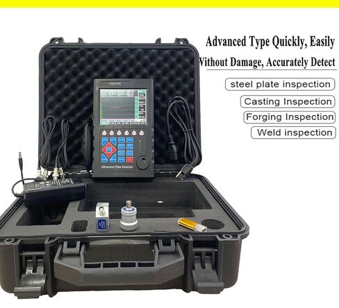 Ultrasonic Flaw Detector Flaw Detection Tools with Range 0 to 10000mm Automated Calibration Frequency Range 0.2 to 20MHz IP65 Standard Data Storage 500 Channels USB PC Software Color Display in Saudi Arabia