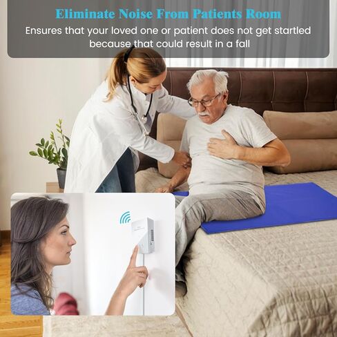 Briidea Bed Alarms and Fall Prevention for Elderly with 20'' * 28'' Weight Sensing Bed Pad (Wireless Alarm Included), Adjustable Volume and Long Range Alert for Home Safety in Saudi Arabia