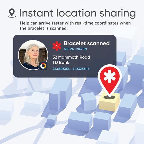 Medical ID Bracelet for Women & Men – NFC Enabled, Water-Resistant, Emergency Medical Info & Location Sharing When Scanned, Easily Update Profile, No Batteries or Subscription Required in Saudi Arabia