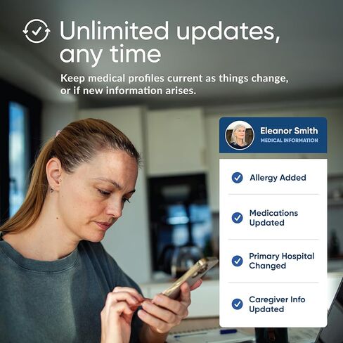Medical ID Bracelet for Women & Men – NFC Enabled, Water-Resistant, Emergency Medical Info & Location Sharing When Scanned, Easily Update Profile, No Batteries or Subscription Required in Saudi Arabia