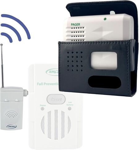 Smart Caregiver Pager Upgrade for Bed, Chair, and Floor Alarms - Converts to Wireless Alerts so There's No Noise in The Room - Ideal for Elderly and Dementia Patient Safety in Saudi Arabia