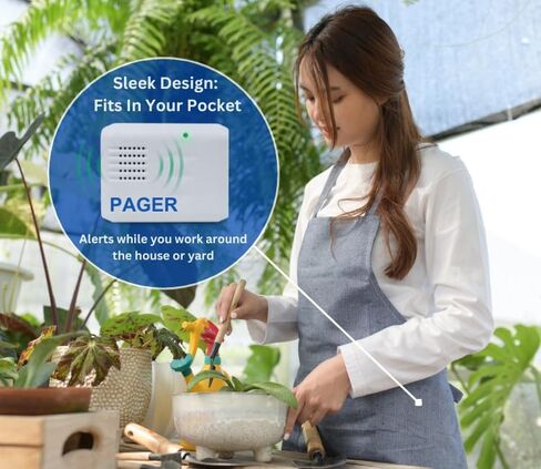 Smart Caregiver Pager Upgrade for Bed, Chair, and Floor Alarms - Converts to Wireless Alerts so There's No Noise in The Room - Ideal for Elderly and Dementia Patient Safety in Saudi Arabia