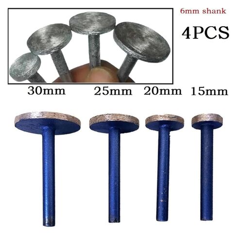 ACE850 4PCS 15/20/25/30mm Grinding Head 6mm Shank Diamond Sintered Mounted Points Carving Grind Wheel Polishing Tools ACE850 in Kuwait