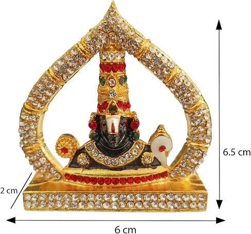 Lord Venkateswara with Sudarshan Chakra and shankh Idol for Car Dashboard - 2.5 '' inch. in Saudi Arabia