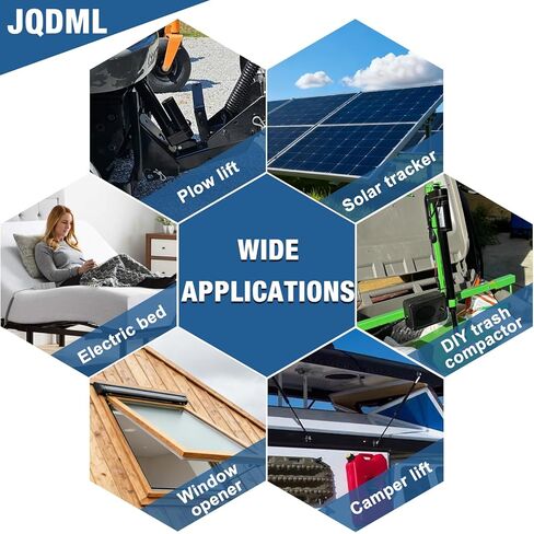 12V Heavy Duty Linear Actuator - 6 Inch Stroke, 660lbs/3000N, 0.2"/s Speed, IP65 Waterproof with Mounting Brackets, for Cabinet, Window/Door Opener, Solar Tracker, Marine & RV Equipment in Kuwait